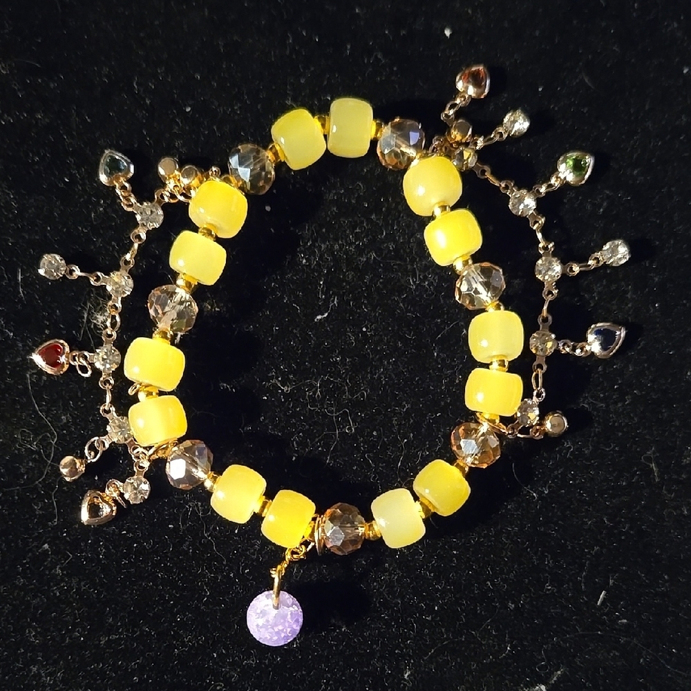 Sunny, Fun Glass Bead Bracelet